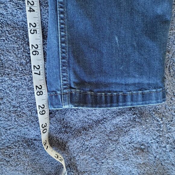 Mugsy Fultons Jeans Mens Size 35x29 Dark Wash Whiskering Stretch Pockets - Picture 8 of 11